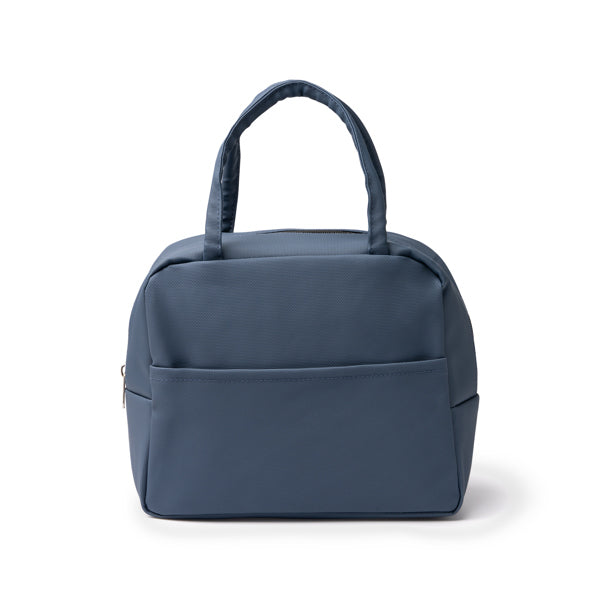 Stamina SELFOS PU leather cooler bag in navy blue - promotional merchandise printed with your company logo