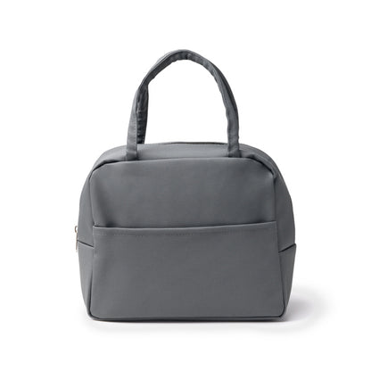 Stamina SELFOS PU leather cooler bag in heather grey - promotional merchandise printed with your company logo
