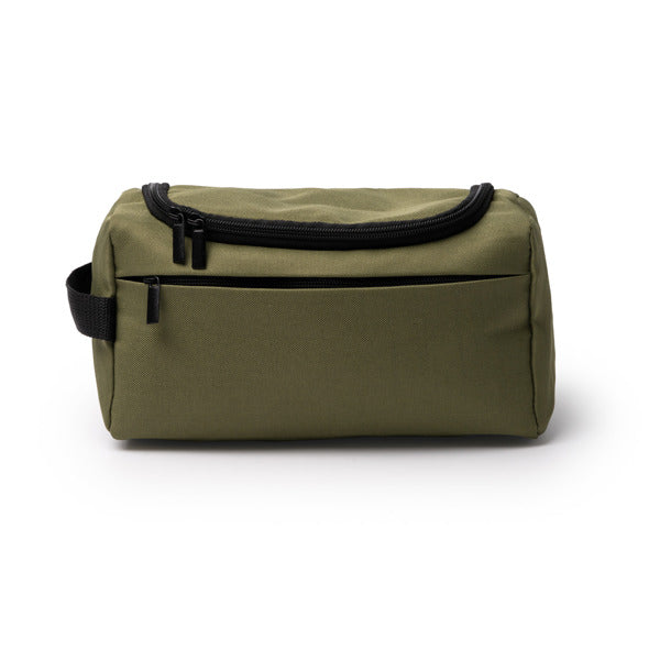 Stamina TASKER 600D RPET toiletry bag in dark green - promotional merchandise printed with your company logo