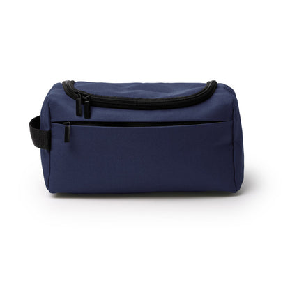 Stamina TASKER 600D RPET toiletry bag in navy blue - promotional merchandise printed with your company logo