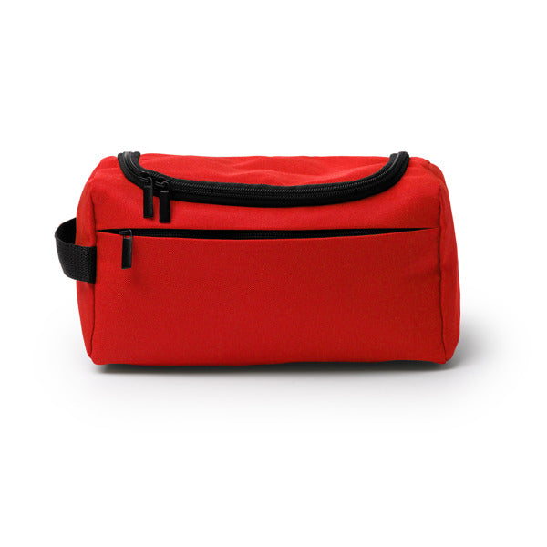 Stamina TASKER 600D RPET toiletry bag in red - promotional merchandise printed with your company logo