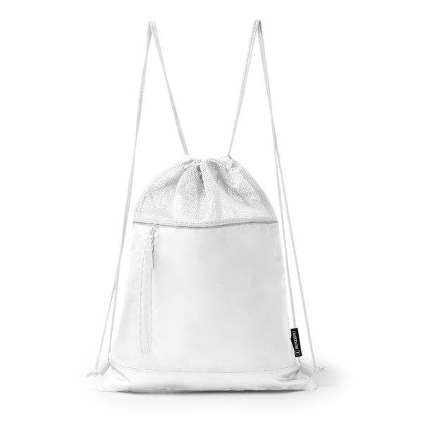 Stamina MASKOT 210D RPET drawstring bag in white - promotional merchandise printed with your company logo