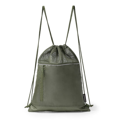Stamina MASKOT 210D RPET drawstring bag in dark green - promotional merchandise printed with your company logo