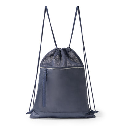 Stamina MASKOT 210D RPET drawstring bag in navy blue - promotional merchandise printed with your company logo