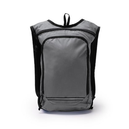 Stamina FISCHER 600D RPET backpack in grey - promotional merchandise printed with your company logo