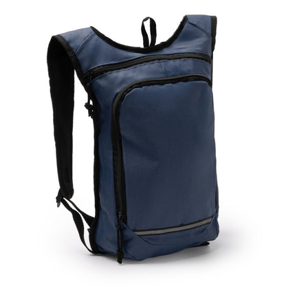Stamina FISCHER 600D RPET backpack in black - promotional merchandise printed with your company logo