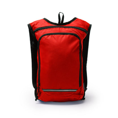 Stamina FISCHER 600D RPET backpack in red - promotional merchandise printed with your company logo