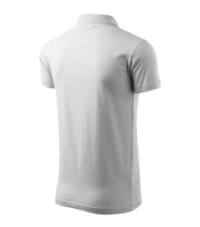 MALFINI SINGLE J. Men's polo shirt in white - promotional clothing printed with your company logo