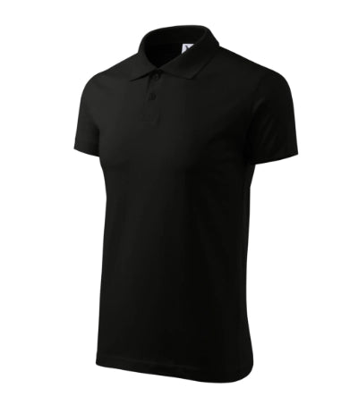 MALFINI SINGLE J. Men's polo shirt in black - promotional clothing printed with your company logo