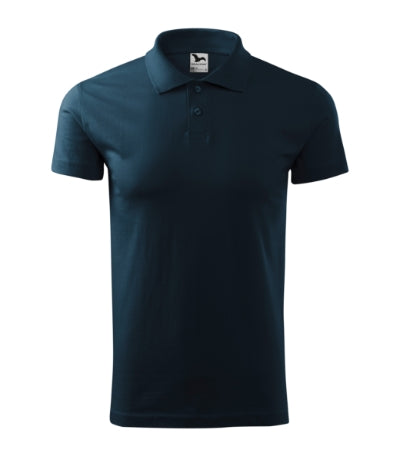 MALFINI SINGLE J. Men's polo shirt in navy blue - promotional clothing printed with your company logo