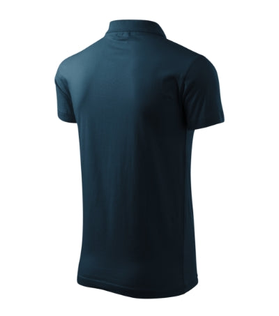 MALFINI SINGLE J. Men's polo shirt in navy blue - promotional clothing printed with your company logo