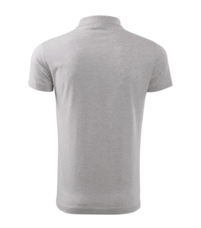 MALFINI SINGLE J. Men's polo shirt in ash melange - promotional clothing printed with your company logo