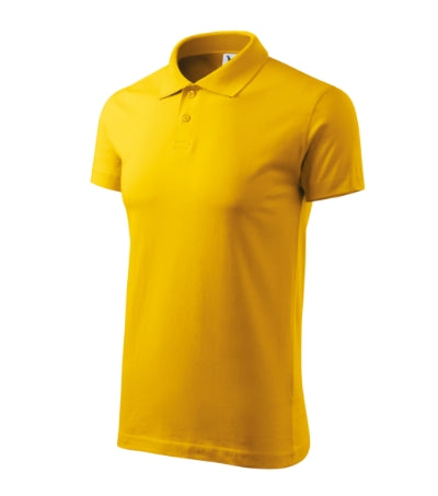 MALFINI SINGLE J. Men's polo shirt in yellow - promotional clothing printed with your company logo