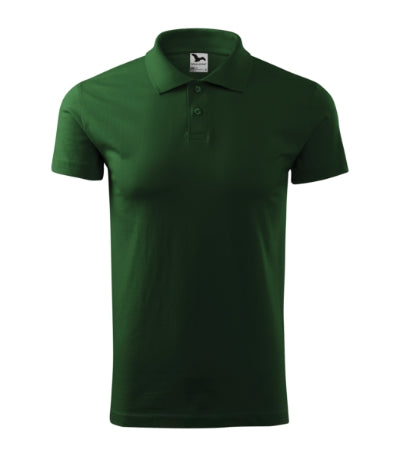 MALFINI SINGLE J. Men's polo shirt in bottle green - promotional clothing printed with your company logo