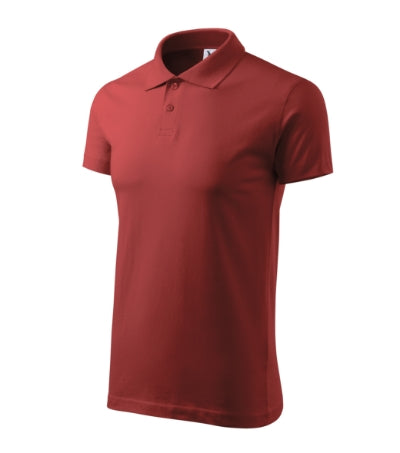 MALFINI SINGLE J. Men's polo shirt in burgundy - promotional clothing printed with your company logo