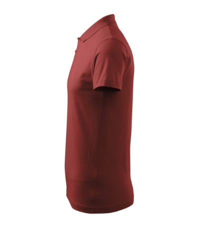 MALFINI SINGLE J. Men's polo shirt in burgundy - promotional clothing printed with your company logo
