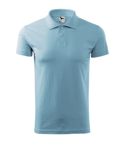 MALFINI SINGLE J. Men's polo shirt in sky blue - promotional clothing printed with your company logo