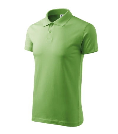 MALFINI SINGLE J. Men's polo shirt in grass green - promotional clothing printed with your company logo