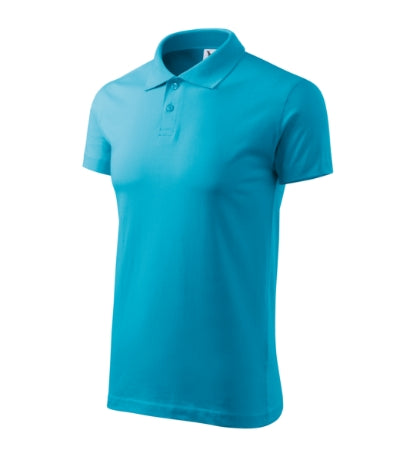 MALFINI SINGLE J. Men's polo shirt in blue atoll - promotional clothing printed with your company logo