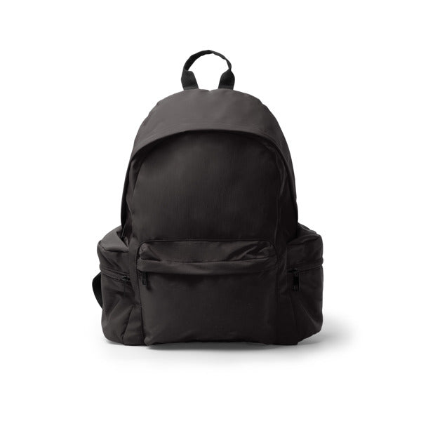 Stamina HURLEY 420D recycled nylon backpack in black - promotional merchandise printed with your company logo
