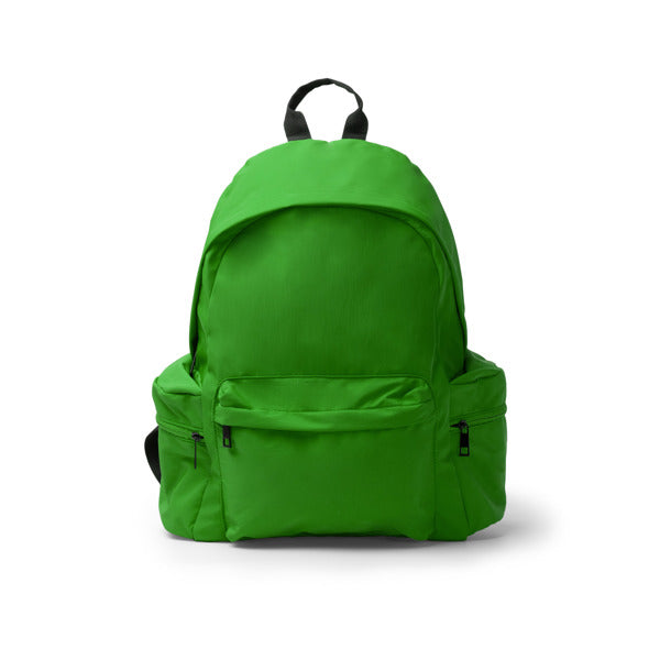 Stamina HURLEY 420D recycled nylon backpack in fern green - promotional merchandise printed with your company logo