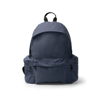 Stamina HURLEY 420D recycled nylon backpack in navy blue - promotional merchandise printed with your company logo