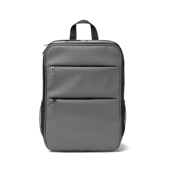 Stamina LEONEL PU leather backpack in grey - promotional merchandise printed with your company logo