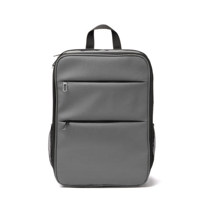 Stamina LEONEL PU leather backpack in grey - promotional merchandise printed with your company logo