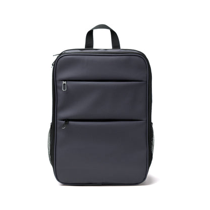 Stamina LEONEL PU leather backpack in navy blue - promotional merchandise printed with your company logo