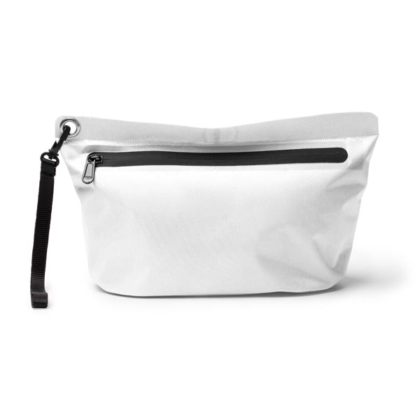 Stamina CRAVIT 210T polyester ripstop toiletry bag in white - promotional merchandise printed with your company logo