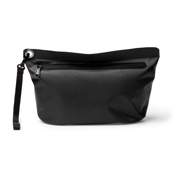 Stamina CRAVIT 210T polyester ripstop toiletry bag in black - promotional merchandise printed with your company logo