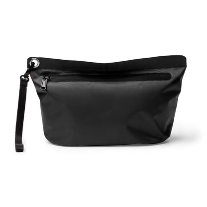 Stamina CRAVIT 210T polyester ripstop toiletry bag in black - promotional merchandise printed with your company logo