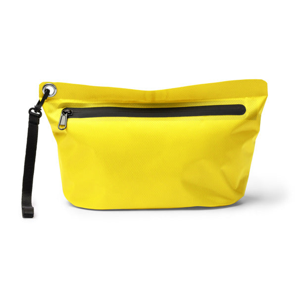 Stamina CRAVIT 210T polyester ripstop toiletry bag in yellow - promotional merchandise printed with your company logo