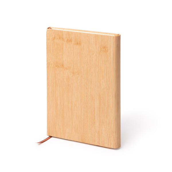 Stamina PIKSON PU leather notebook A5 in beige - promotional merchandise printed with your company logo