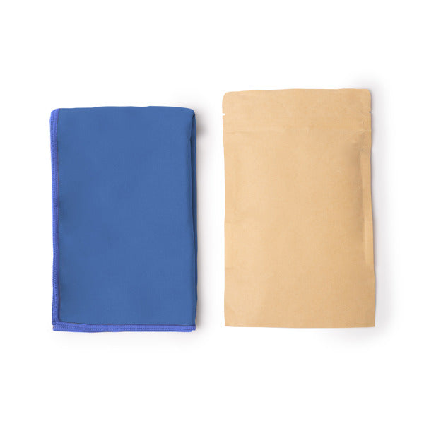 Stamina VEZALI RPET towel in royal blue - promotional merchandise printed with your company logo