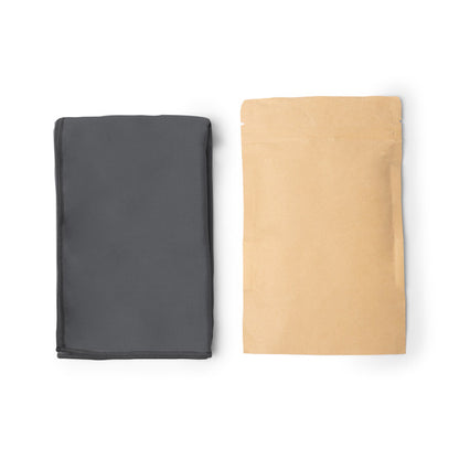 Stamina VEZALI RPET towel in dark lead - promotional merchandise printed with your company logo