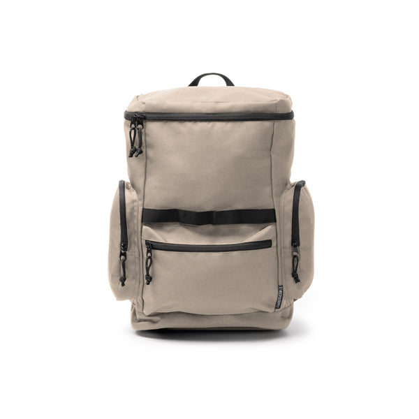 Stamina CAMERON 600D RPET backpack in beige - promotional merchandise printed with your company logo