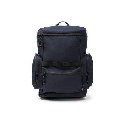 Stamina CAMERON 600D RPET backpack in navy blue - promotional merchandise printed with your company logo