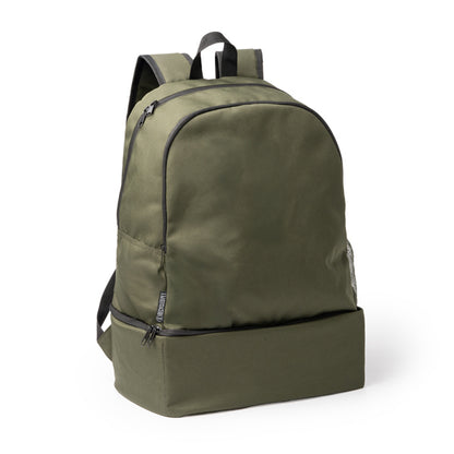 Stamina CAMBEL 600D RPET backpack in black - promotional merchandise printed with your company logo