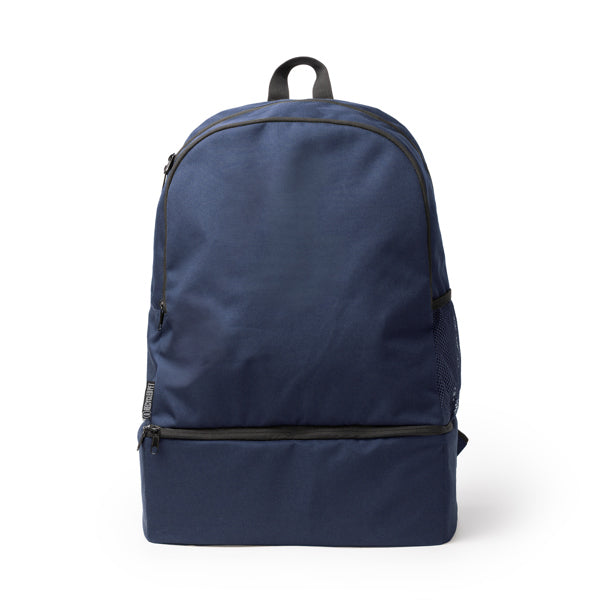 Stamina CAMBEL 600D RPET backpack in navy blue - promotional merchandise printed with your company logo