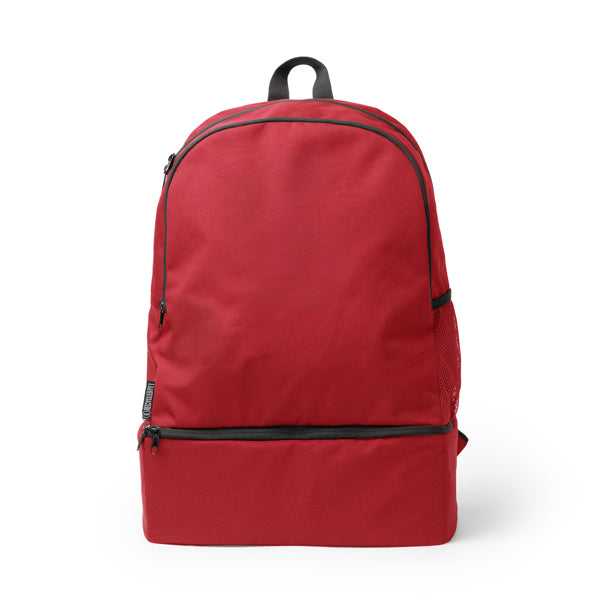 Stamina CAMBEL 600D RPET backpack in red - promotional merchandise printed with your company logo