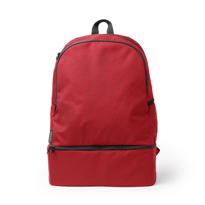 Stamina CAMBEL 600D RPET backpack in red - promotional merchandise printed with your company logo