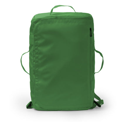 Stamina LACROIX PU leather and 600D backpack in dark green - promotional merchandise printed with your company logo
