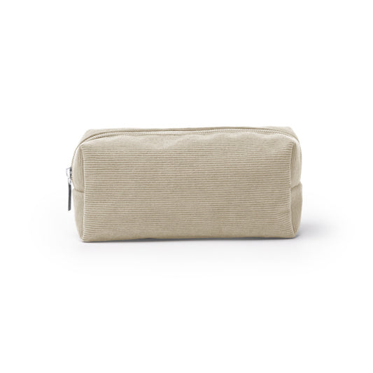 Stamina BONETE Corduroy toiletry bag in beige - promotional merchandise printed with your company logo