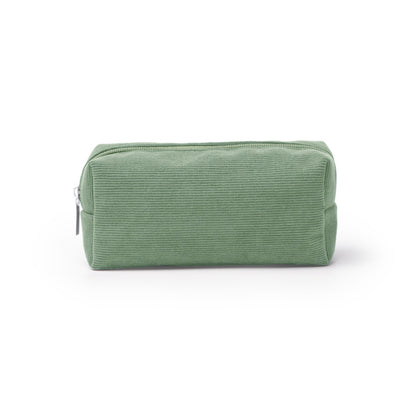 Stamina BONETE Corduroy toiletry bag in sage green - promotional merchandise printed with your company logo