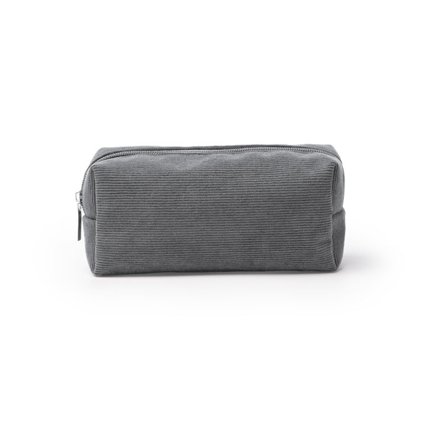 Stamina BONETE Corduroy toiletry bag in grey - promotional merchandise printed with your company logo