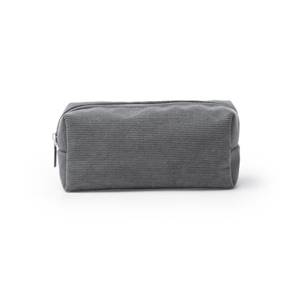 Stamina BONETE Corduroy toiletry bag in grey - promotional merchandise printed with your company logo
