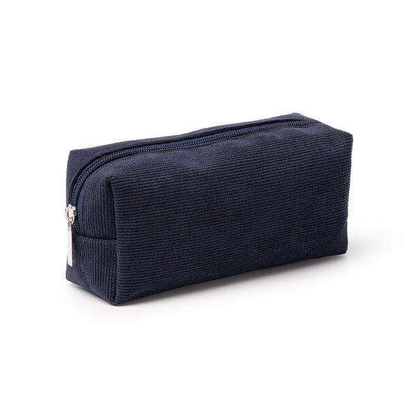 Stamina BONETE Corduroy toiletry bag in black - promotional merchandise printed with your company logo