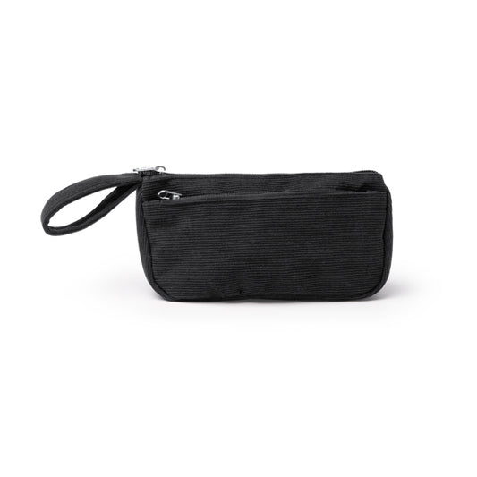 Stamina FEREZ Corduroy toiletry bag in black - promotional merchandise printed with your company logo