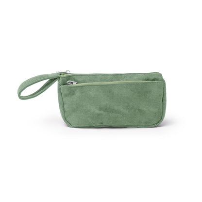 Stamina FEREZ Corduroy toiletry bag in sage green - promotional merchandise printed with your company logo